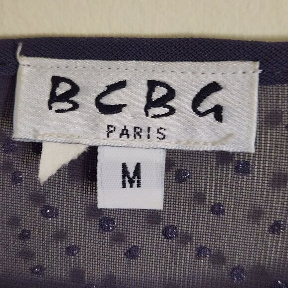 BCBG Paris Charcoal Glitter Sleeveless Maxi Dress Size M - Picture 4 of 4